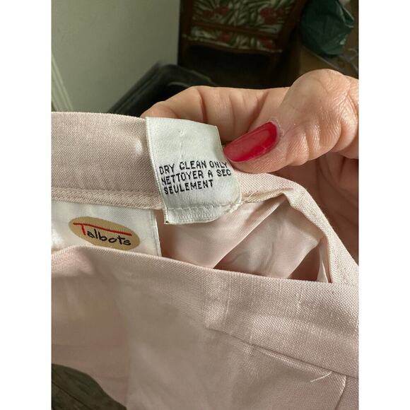 Vintage Talbots Women's Pink Silk Blazer & Pants 2Pec Set Size 12 - Picture 12 of 16